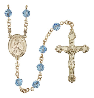 14kt Gold Filled 6mm Saint Olivia  Engraved Catholic Rosaries