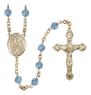 14kt Gold Filled 6mm Saint Polycarp of Smyrna  Engraved Catholic Rosaries