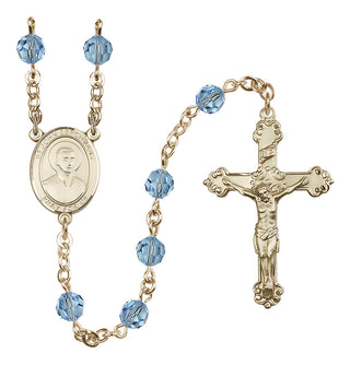 14kt Gold Filled 6mm Saint John Berchmans  Engraved Catholic Rosaries