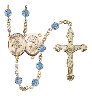14kt Gold Filled 6mm Saint Sebastian / Tennis Rosary