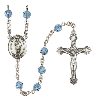 Sterling Silver 6mm Saint Florian  Engraved Catholic Rosaries