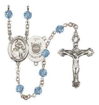 Sterling Silver 6mm Saint Joan of Arc /Coast Guard Rosary