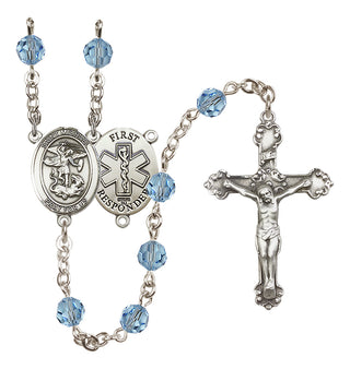 Sterling Silver 6mm Saint Michael/1St Responder Rosary