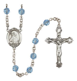 Sterling Silver 6mm Saint Bridget of Sweden  Engraved Catholic Rosaries