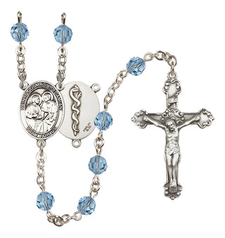 Sterling Silver 6mm Saints Cosmas & Damian / Doctors Rosary