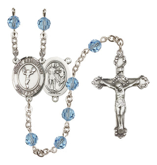 Sterling Silver 6mm Saint Sebastian/Cheerleading Rosary