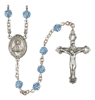 Sterling Silver 6mm Our Lady of San Juan  Engraved Catholic Rosaries