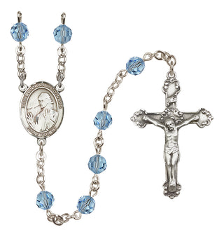Sterling Silver 6mm Saint Finnian of Clonard  Engraved Catholic Rosaries