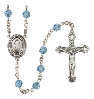 Sterling Silver 6mm Our Lady of Good Help  Engraved Catholic Rosaries