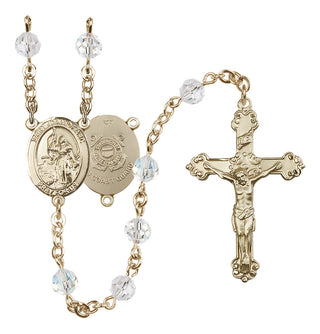 14kt Gold Filled 6mm Saint Joan of Arc /Coast Guard Rosary