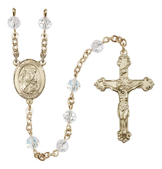 14kt Gold Filled 6mm Saint Sarah  Engraved Catholic Rosaries