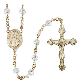 14 Karat Gold-Filled 6mm Austrian Crystal Our Lady of Consolation Rosary in Crystal
