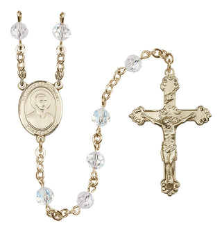 14 Karat Gold-Filled 6mm Austrian Crystal Saint John Berchmans Rosary in Crystal
