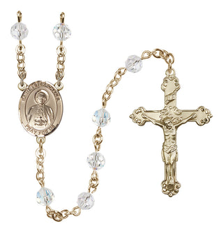 14 Karat Gold-Filled 6mm Austrian Crystal Saint Peter Chanel Rosary in Crystal
