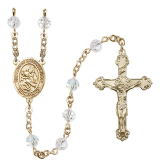 14 Karat Gold-Filled 6mm Austrian Crystal Our Lady of the Precious Blood Rosary in Crystal