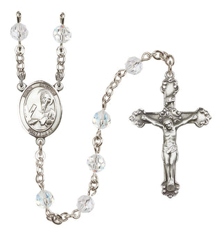 Sterling Silver 6mm Saint Andrew the Apostle  Engraved Catholic Rosaries