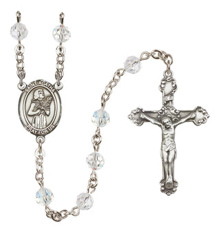 Sterling Silver 6mm Saint Agatha  Engraved Catholic Rosaries