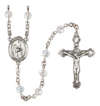 Sterling Silver 6mm Austrian Crystal Saint Bernadette Rosary in Crystal