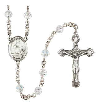 Sterling Silver 6mm Saint Charles Borromeo  Engraved Catholic Rosaries