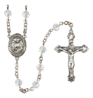 Sterling Silver 6mm Austrian Crystal Saint Catherine Laboure Rosary in Crystal