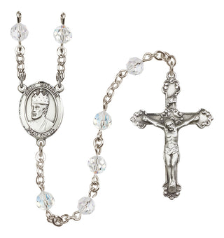 Sterling Silver 6mm Saint Edward the Confessor  Engraved Catholic Rosaries