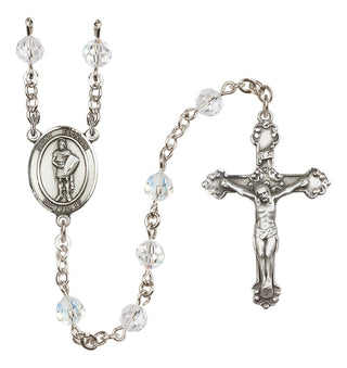Sterling Silver 6mm Saint Florian  Engraved Catholic Rosaries