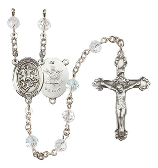 Sterling Silver 6mm Saint George / Army Rosary