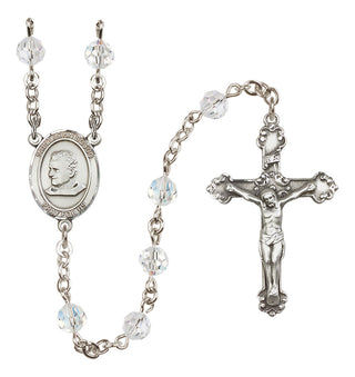 Sterling Silver 6mm Saint John Bosco  Engraved Catholic Rosaries