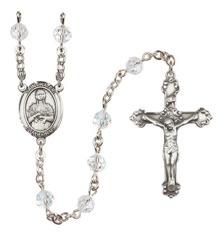 Sterling Silver 6mm Saint Kateri Tekakwitha  Engraved Catholic Rosaries
