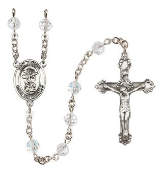 Sterling Silver 6mm San Miguel Arcangel  Engraved Catholic Rosaries
