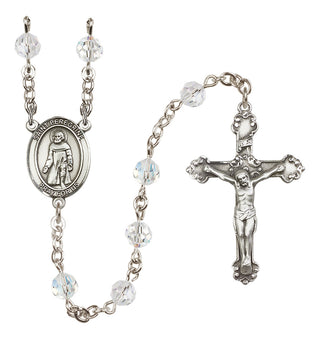 Sterling Silver 6mm Saint Peregrine Laziosi  Engraved Catholic Rosaries