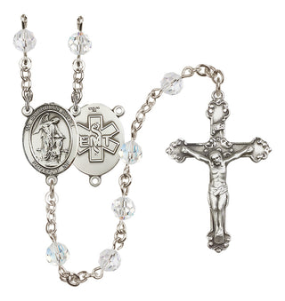 Sterling Silver 6mm Guardian Angel / EMT Rosary