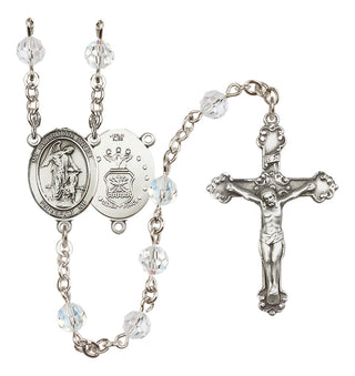 Sterling Silver 6mm Guardian Angel / Air Force Rosary
