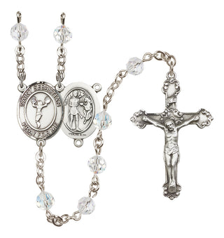 Sterling Silver 6mm Saint Sebastian/Cheerleading Rosary
