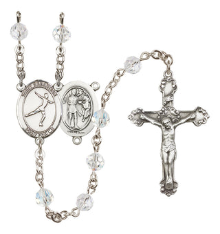 Sterling Silver 6mm Saint Sebastian/Figure Skating Rosary