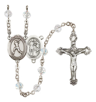 Sterling Silver 6mm Saint Sebastian / Softball Rosary