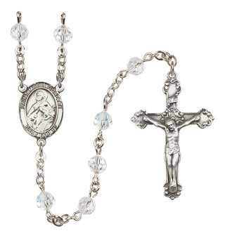 Sterling Silver 6mm Saint Maria Goretti  Engraved Catholic Rosaries