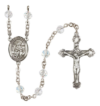 Sterling Silver 6mm Austrian Crystal Saint Germaine Cousin Rosary in Crystal
