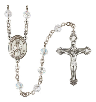 Sterling Silver 6mm Austrian Crystal Our Lady of Hope Rosary in Crystal