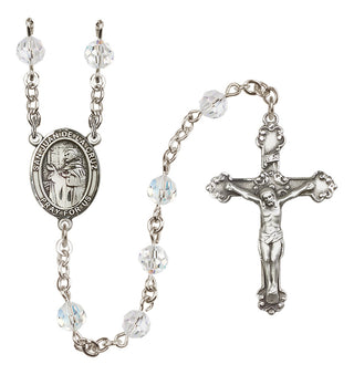 Sterling Silver 6mm Austrian Crystal San Juan de la Cruz Rosary in Crystal