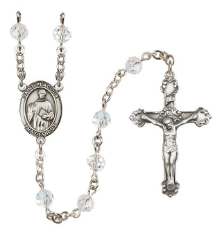 Sterling Silver 6mm Saint Placidus  Engraved Catholic Rosaries