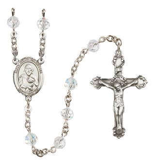 Sterling Silver 6mm Austrian Crystal Saint James the Lesser Rosary in Crystal