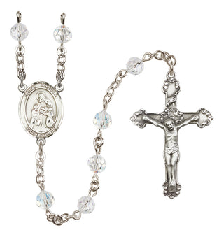 Sterling Silver 6mm Saint Angela Merici  Engraved Catholic Rosaries