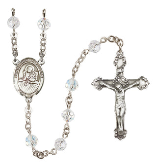 Sterling Silver 6mm Saint Lidwina of Schiedam  Engraved Catholic Rosaries