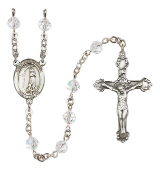 Sterling Silver 6mm Saint Zoe of Rome  Engraved Catholic Rosaries