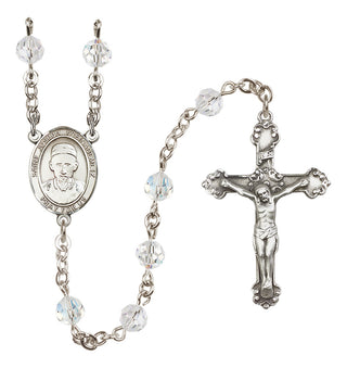 Sterling Silver 6mm Saint Joseph Freinademetz  Engraved Catholic Rosaries