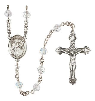 Sterling Silver 6mm Saint Nimatullah  Engraved Catholic Rosaries