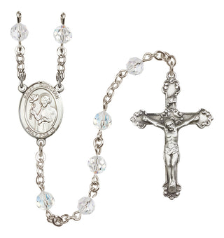 Sterling Silver 6mm Saint Dunstan  Engraved Catholic Rosaries