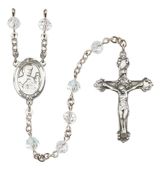 Sterling Silver 6mm Saint Kieran  Engraved Catholic Rosaries