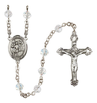 Sterling Silver 6mm Saint Vitus  Engraved Catholic Rosaries